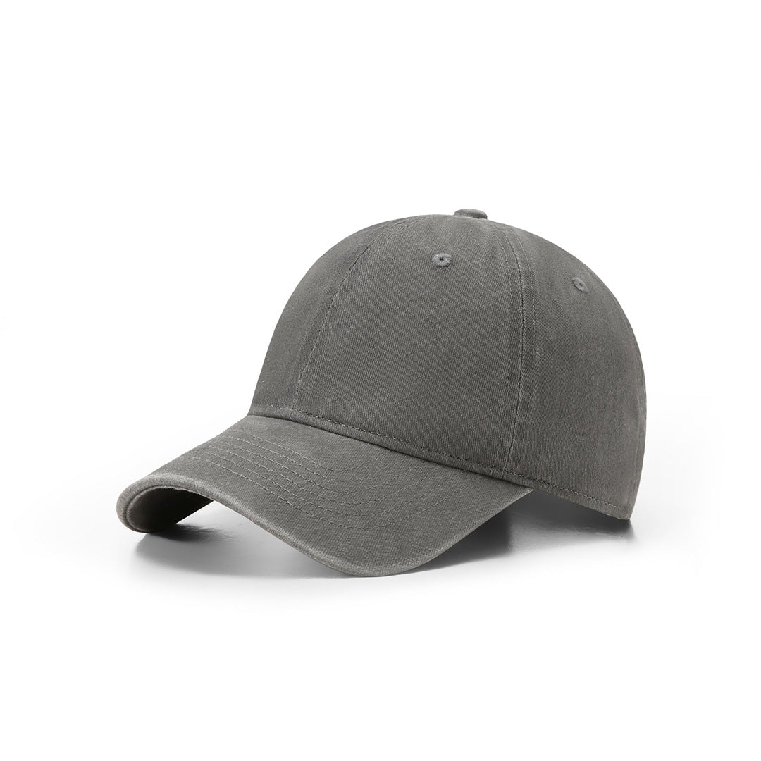 Ramo The Washed Cotton Drill Cap | 6 Panel Charcoal Headwear