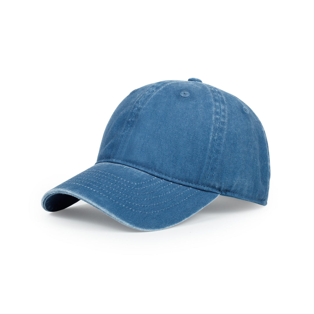 Ramo The Washed Cotton Drill Cap | 6 Panel French Blue Headwear