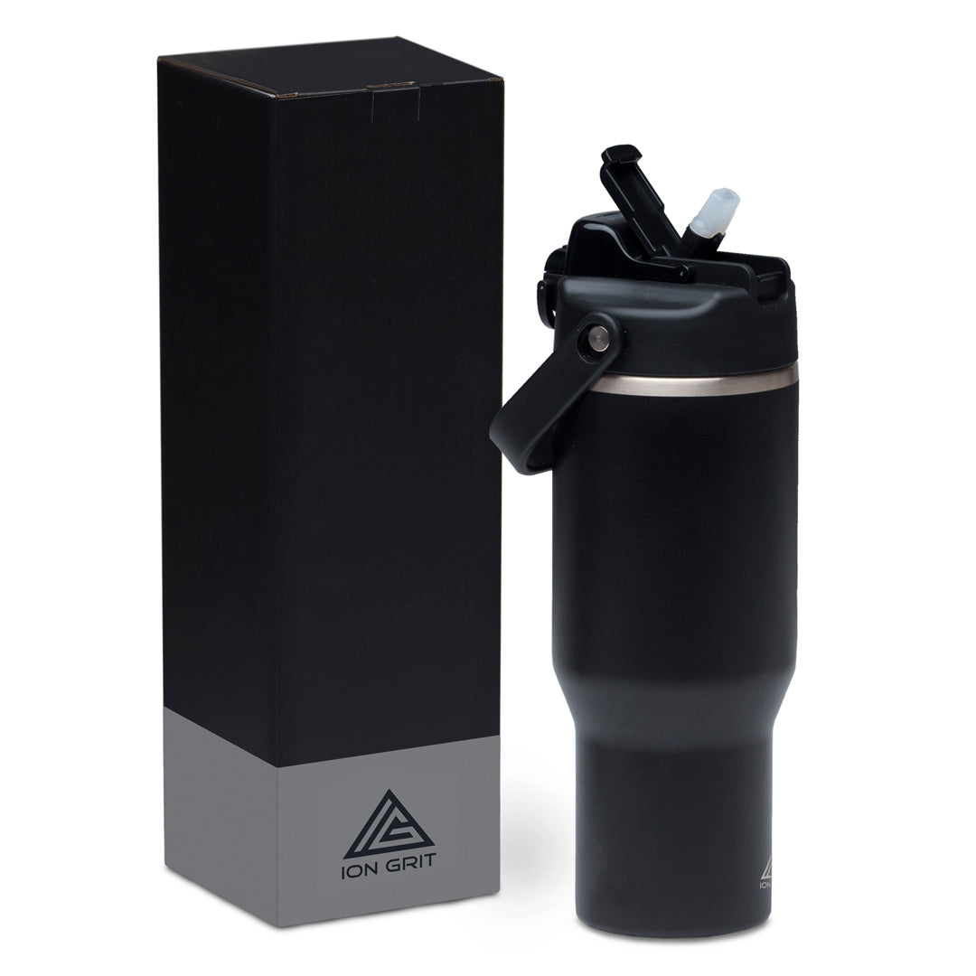 Ion Grit The ChillGuard Bottle | 1 Litre Black Water Bottles