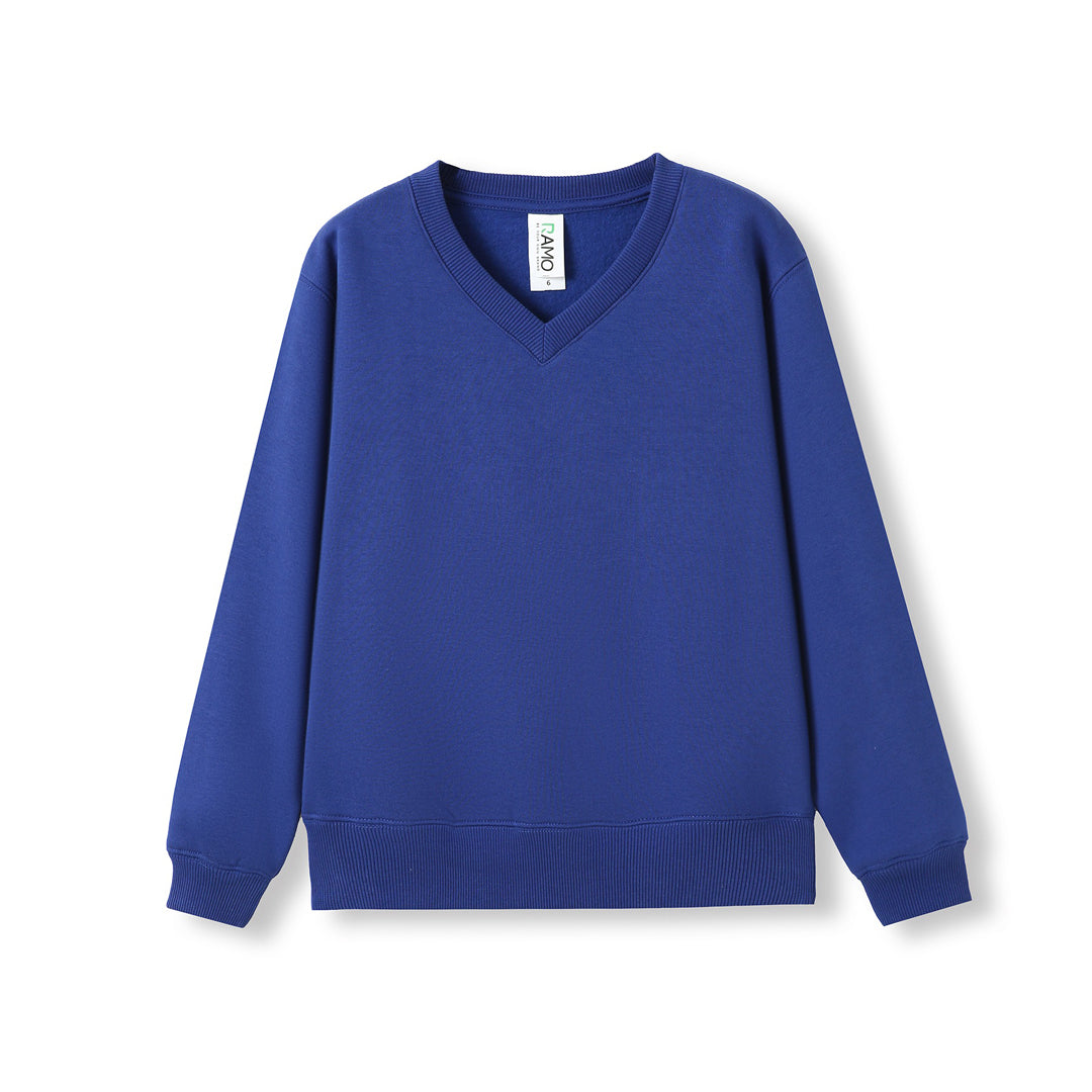 Ramo The V Neck Fleece Jumper | Kids Royal Outerwear