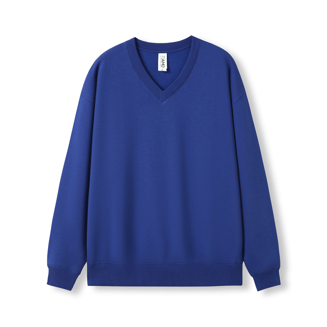 Ramo The V Neck Fleece Jumper | Mens Royal Outerwear