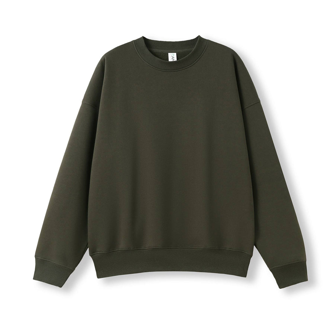 Ramo The Easy Fit Crew Neck Fleece Jumper | Adults Military Green Outerwear