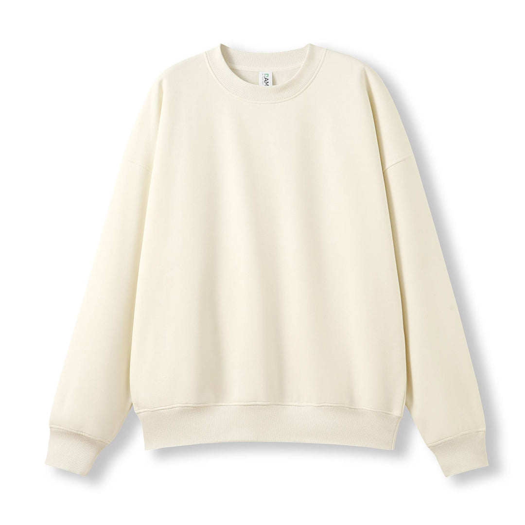 Ramo The Easy Fit Crew Neck Fleece Jumper | Adults Cream Outerwear