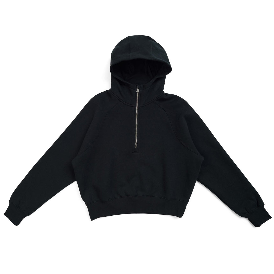 Ramo The Cotton Care Half Zip Hoodie | Ladies Black Outerwear