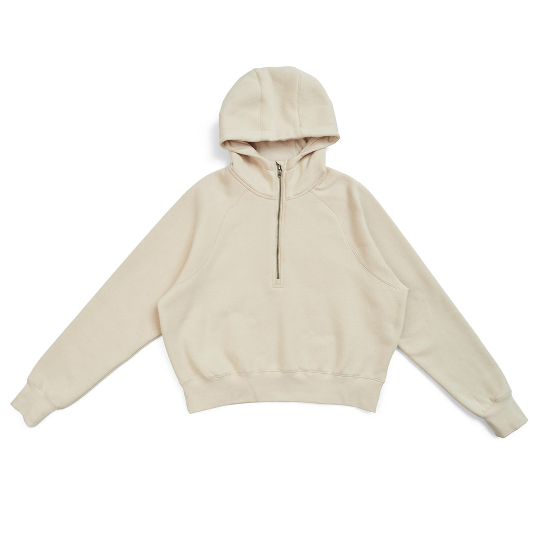 Ramo The Cotton Care Half Zip Hoodie | Ladies Natural Outerwear