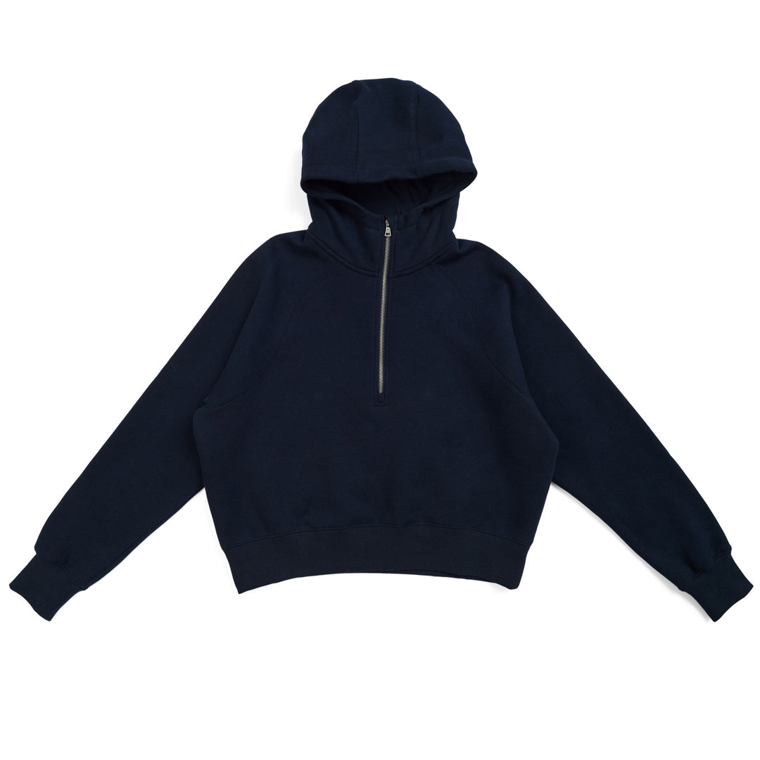 Ramo The Cotton Care Half Zip Hoodie | Ladies Navy Outerwear