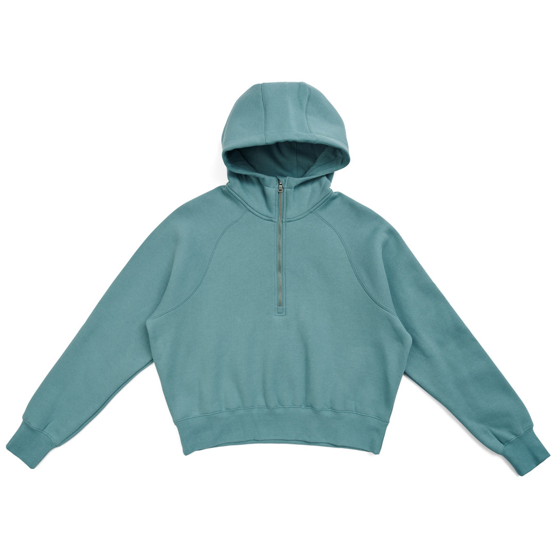 Ramo The Cotton Care Half Zip Hoodie | Ladies Slate Gr Outerwear
