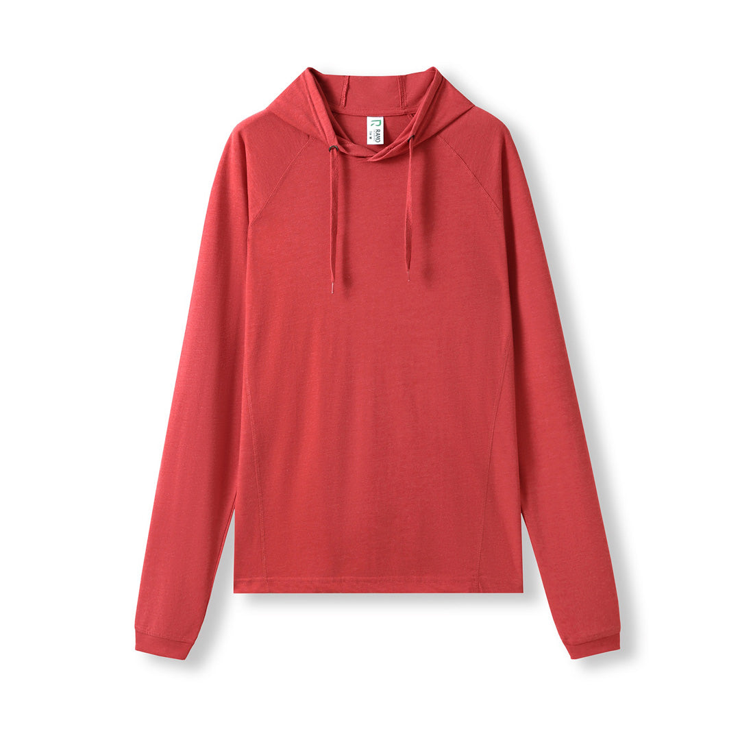 Ramo The Fusion T-shirt Hoodie | Mens Red Marle Shirts & Tops
