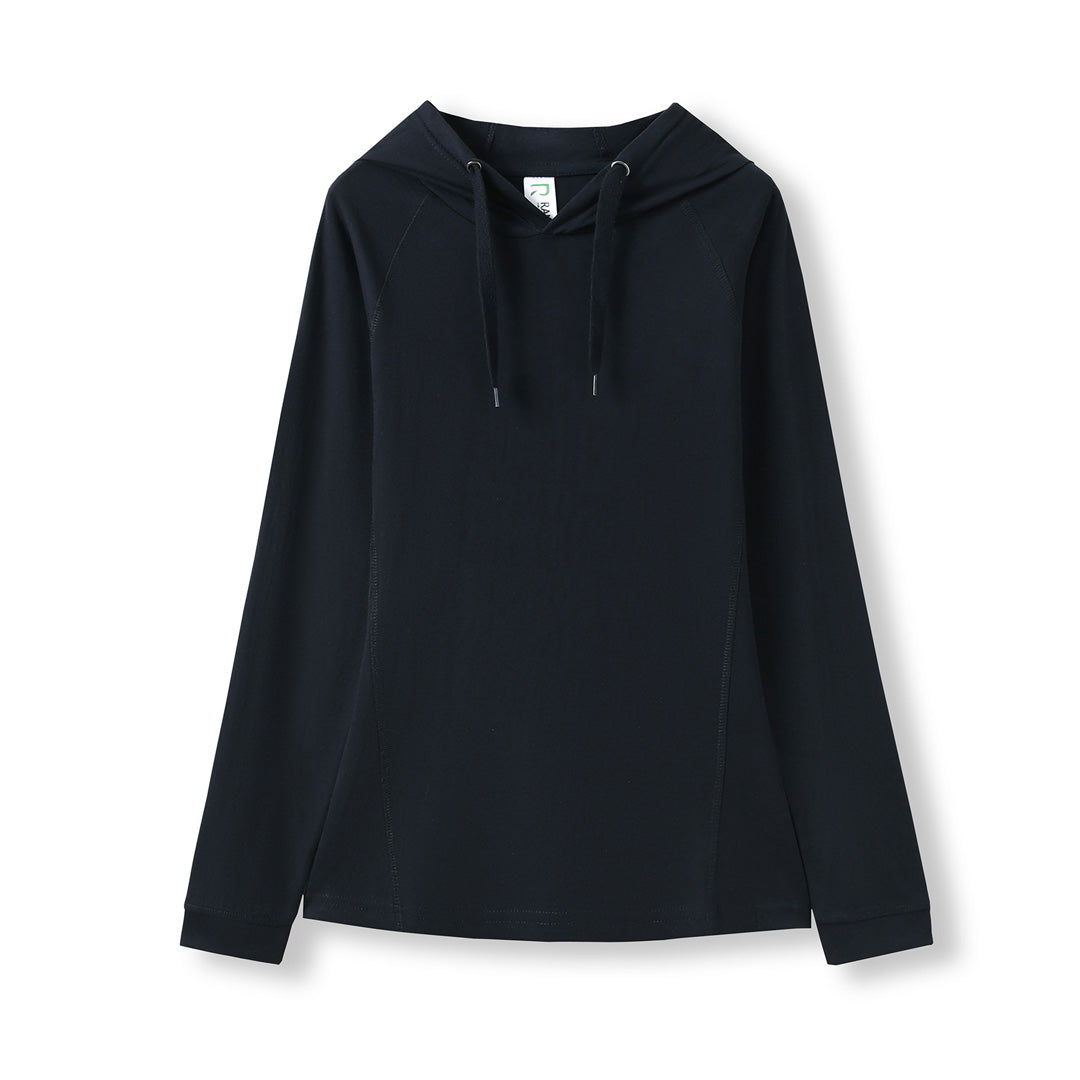 Ramo The Fusion T-shirt Hoodie | Ladies Navy Shirts & Tops