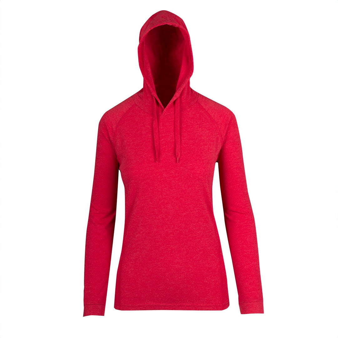Ramo The Fusion T-shirt Hoodie | Ladies Red Marle Shirts & Tops