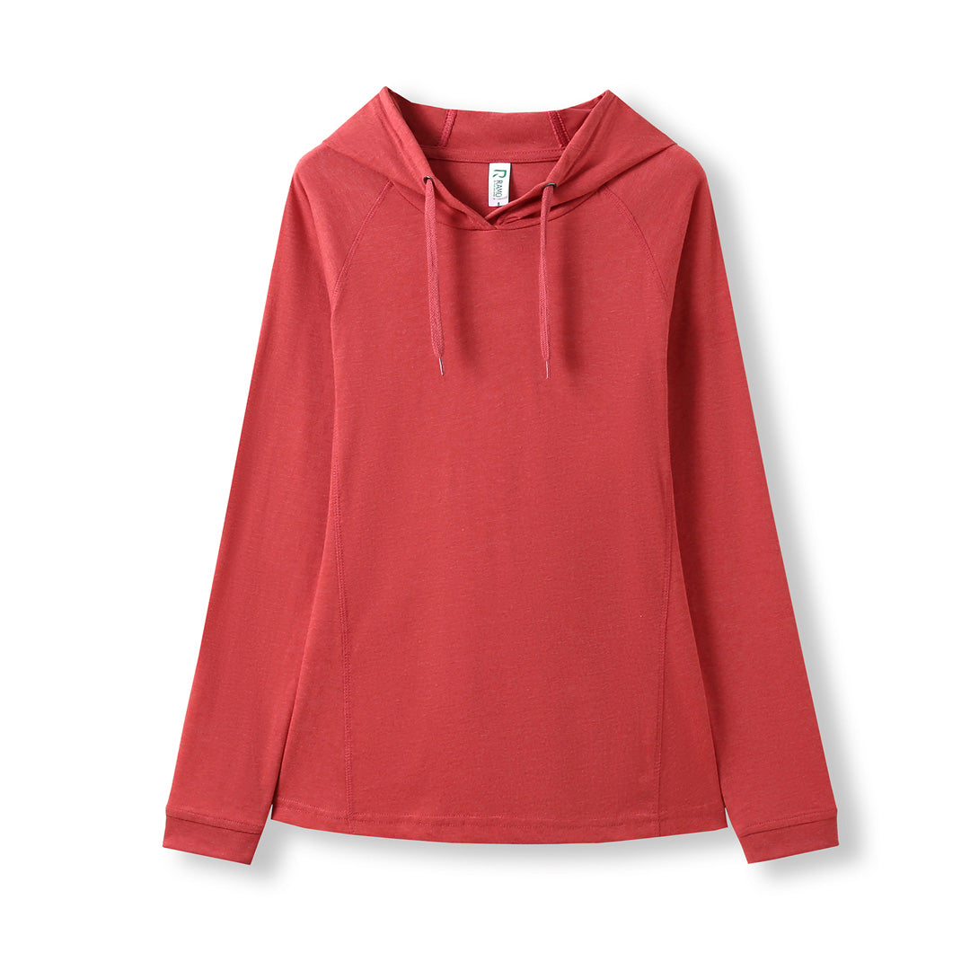 Ramo The Fusion T-shirt Hoodie | Ladies Red Marle Shirts & Tops