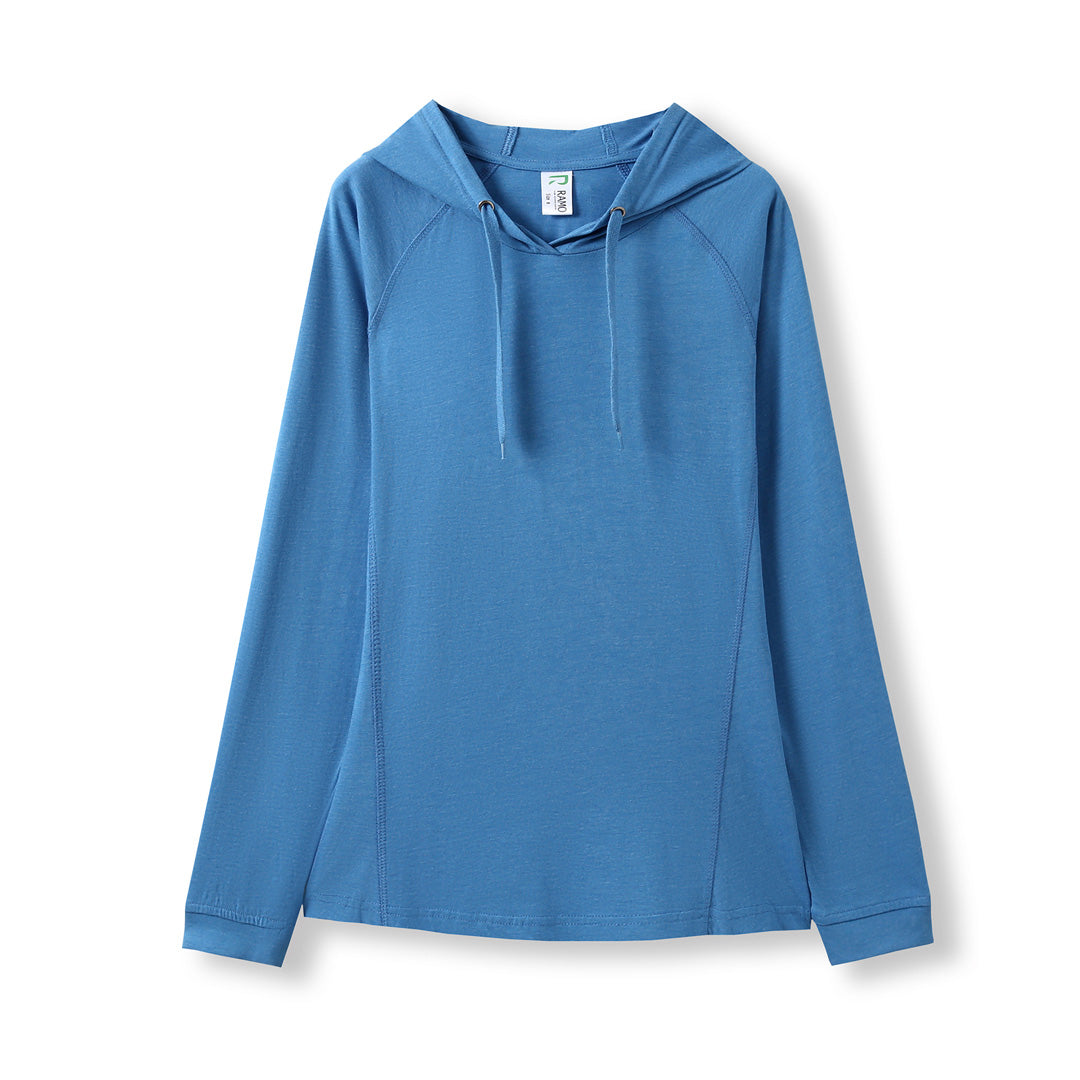 Ramo The Fusion T-shirt Hoodie | Ladies Royal Marle Shirts & Tops