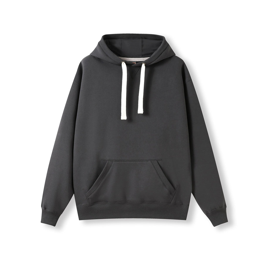Ramo The Brushed Heavy Fleece Pull On Hoodie | Mens Charcoal Hoodie
