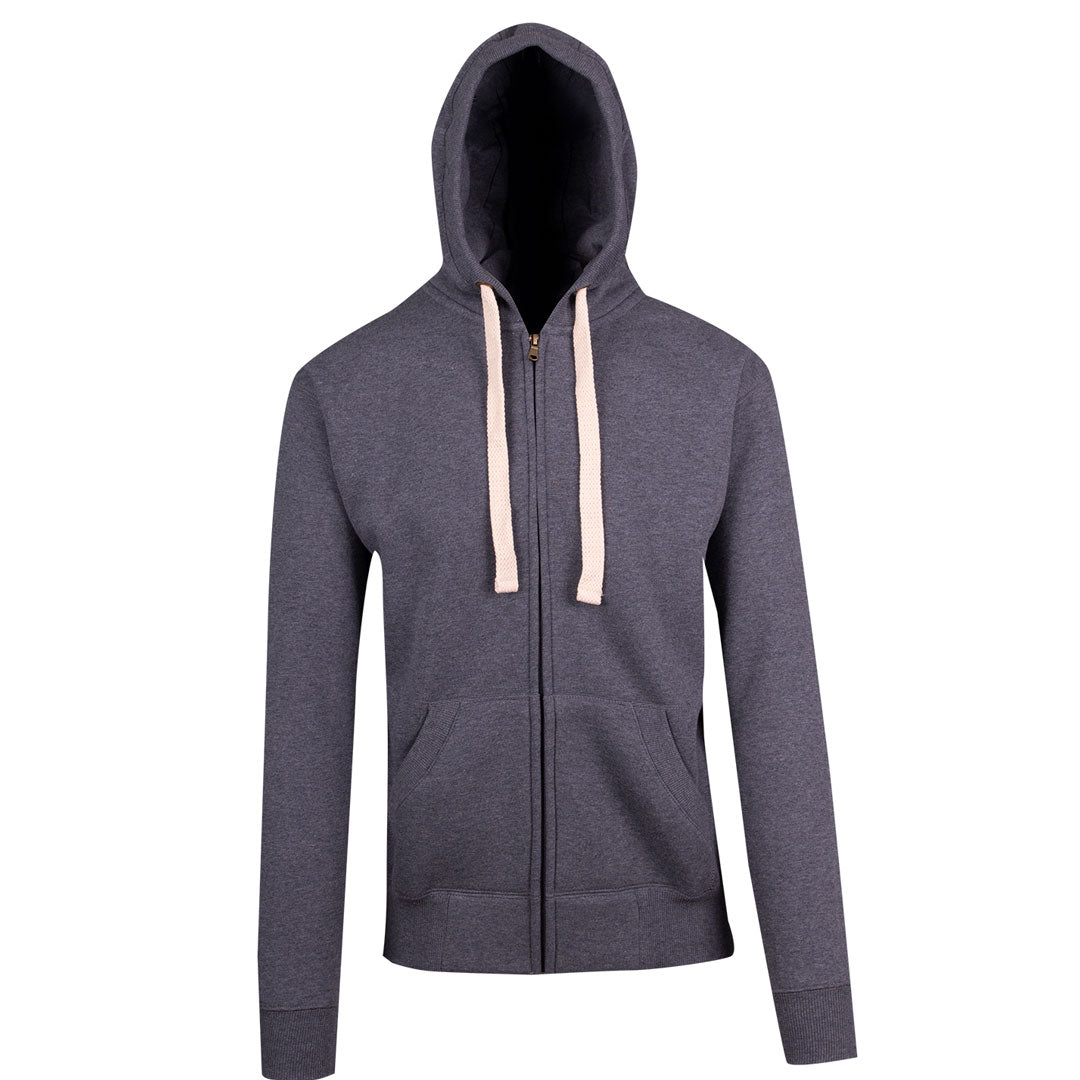 Ramo The Brushed Heavy Fleece Zip Hoodie | Men Charcoal Marle Hoodie
