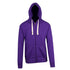 Ramo The Brushed Heavy Fleece Zip Hoodie | Men Grape Marle Hoodie