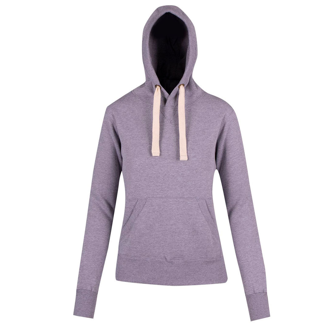 Ramo The Brushed Heavy Fleece Pull On Hoodie | Ladies Grey Marle Hoodie
