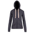Ramo The Brushed Heavy Fleece Zip Hoodie | Ladies Charcoal Marle Hoodie