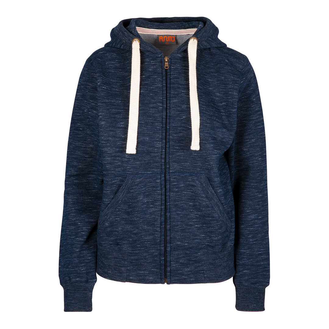 Ramo The Brushed Heavy Fleece Zip Hoodie | Ladies Navy Marle Hoodie