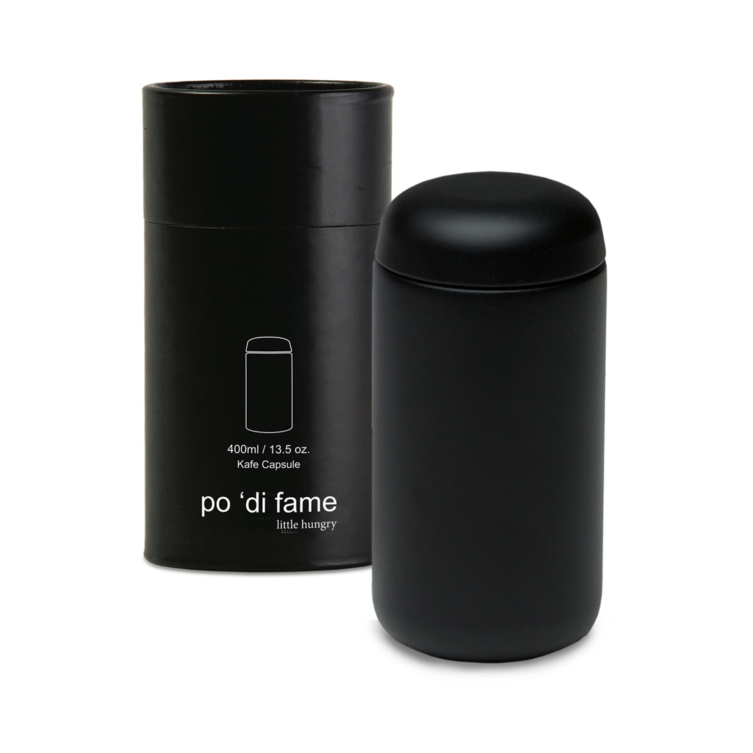 Po 'Di Fame The Kafe Capsule Black Thermos