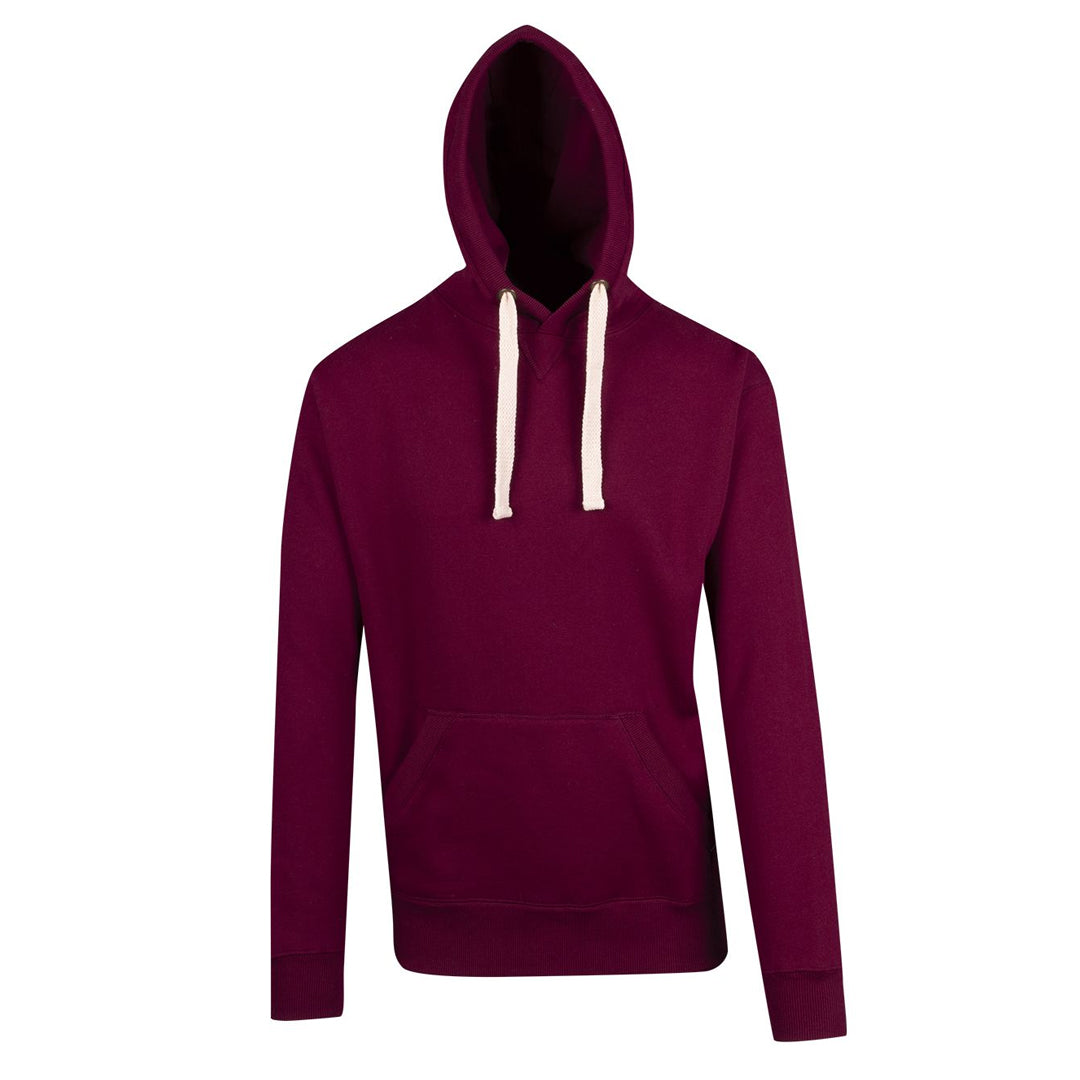 Ramo The Brushed Heavy Fleece Pull On Hoodie | Mens Maroon Hoodie