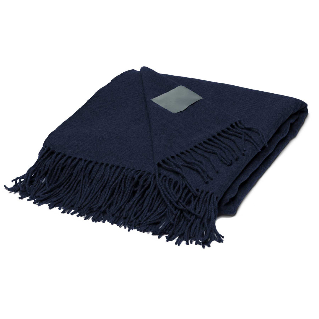 Po 'Di Fame The Mt Lodge Australian Merino Wool Blanket Navy Brand Builders