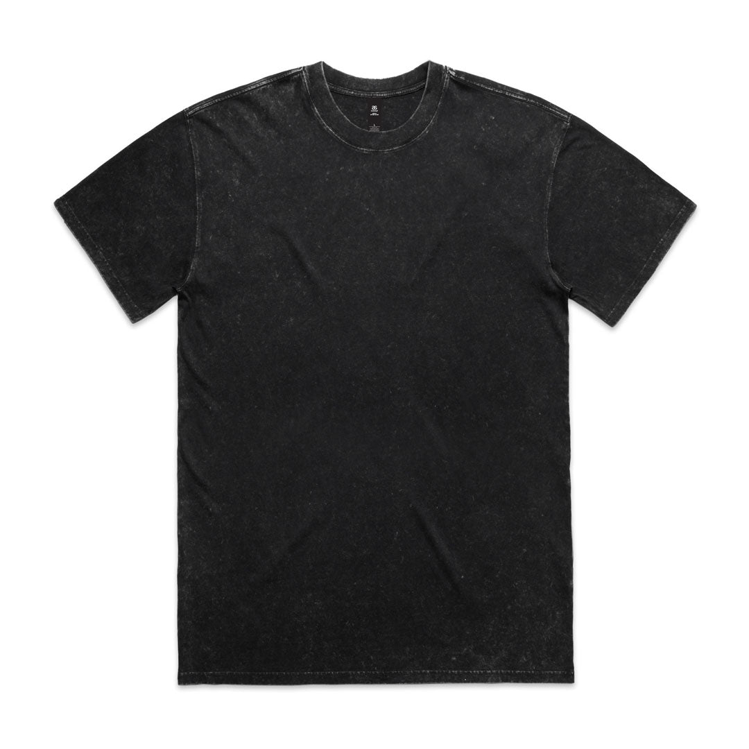 AS Colour The Stone Wash Heavy Tee | Mens Black Shirts & Tops