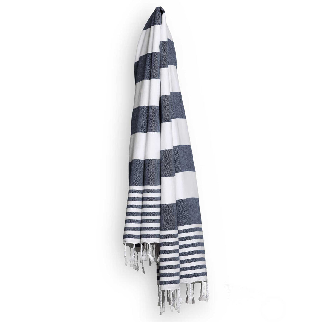 Po 'Di Fame The Patara Turkish Towel Navy/White Brand Builders