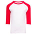 Ramo The 3/4 Raglan Sleeve Tee | Kids White/Red Shirts & Tops