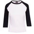 Ramo The 3/4 Raglan Sleeve Tee | Ladies White/Black Shirts & Tops