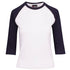 Ramo The 3/4 Raglan Sleeve Tee | Ladies White/Navy Shirts & Tops