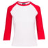 Ramo The 3/4 Raglan Sleeve Tee | Ladies White/Red Shirts & Tops