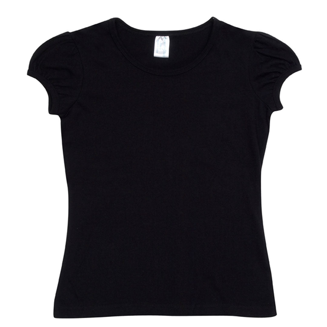 Ramo The Puff Sleeve Tee | Kids Black Shirts & Tops