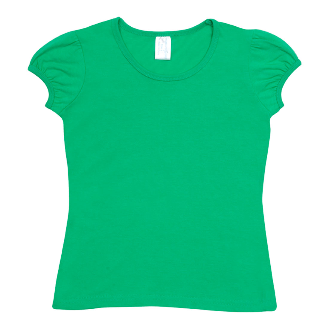 Ramo The Puff Sleeve Tee | Kids Emerald Green Shirts & Tops