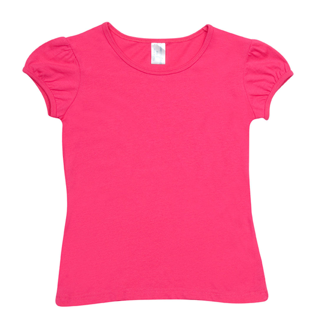 Ramo The Puff Sleeve Tee | Kids Hot Pink Shirts & Tops