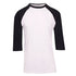 Ramo The 3/4 Raglan Sleeve Tee | Men White/Black Shirts & Tops