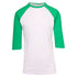 Ramo The 3/4 Raglan Sleeve Tee | Men White/Emerald Green Shirts & Tops