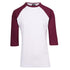 Ramo The 3/4 Raglan Sleeve Tee | Men White/Maroon Shirts & Tops