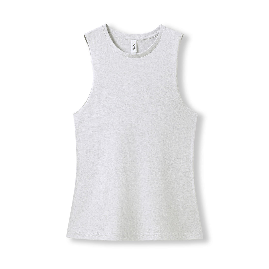 Ramo The Combed Cotton Tank | Ladies White Marle Shirts & Tops