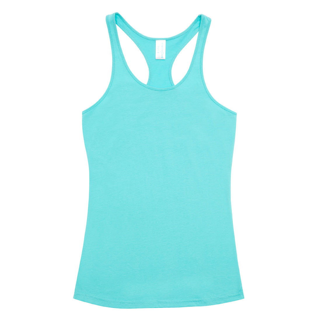 Ramo The Cotton Racer Back Singlet | Ladies Aqua Shirts & Tops