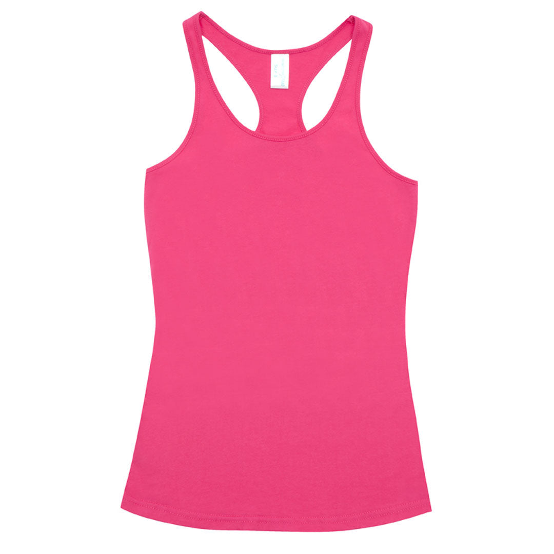 Ramo The Cotton Racer Back Singlet | Kids Hot Pink Shirts & Tops