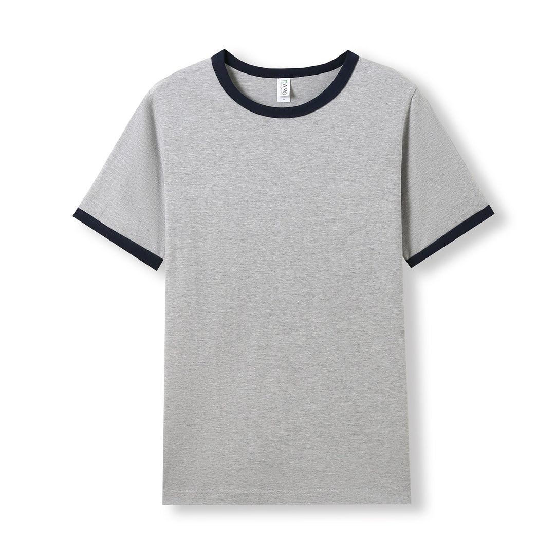 Ramo The Ringer Tee | Adults Grey Marle/Navy Shirts & Tops