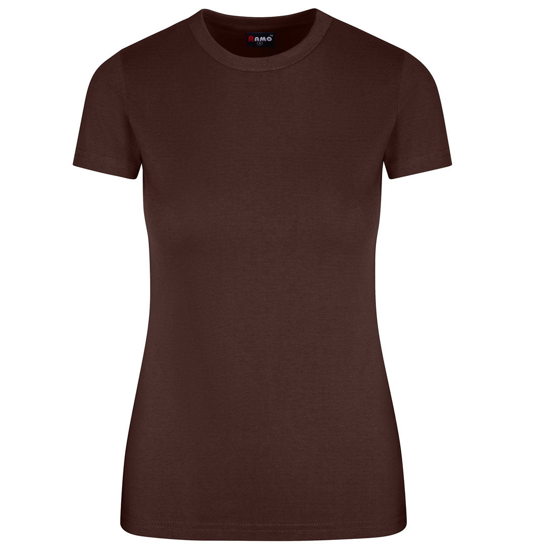 Ramo The Slim Fit Tee | Ladies Brown Shirts & Tops