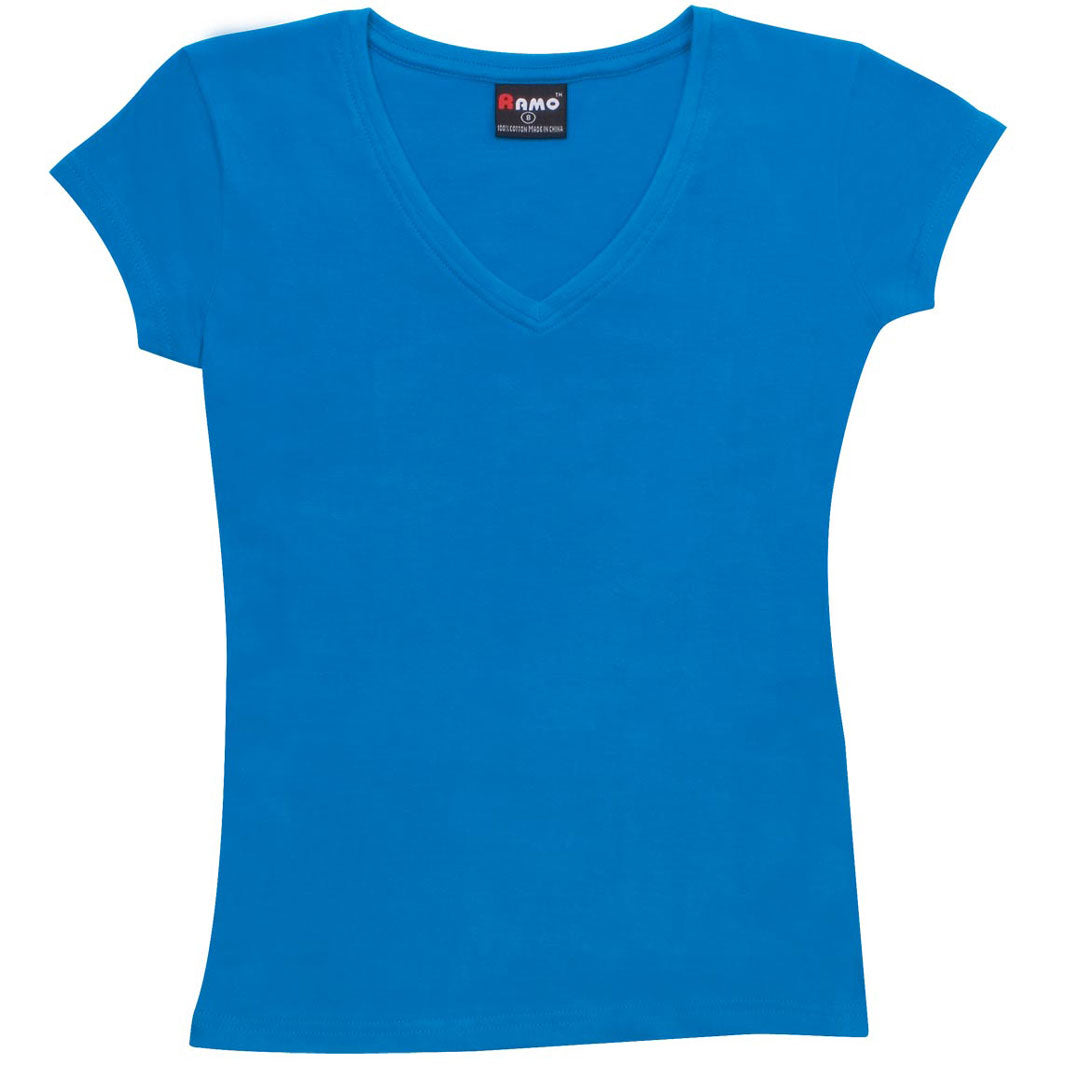 Ramo The V-Neck Tee | Ladies | Slim Fit Azure Shirts & Tops