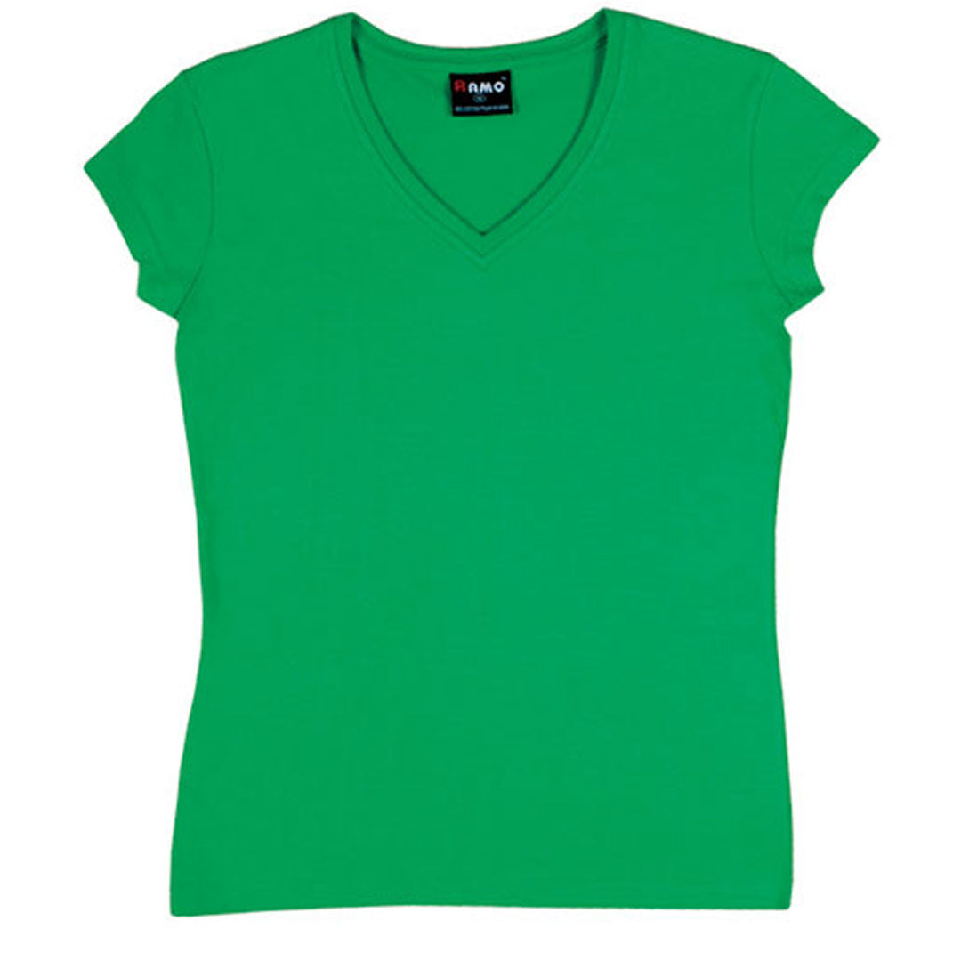 Ramo The V-Neck Tee | Ladies | Slim Fit Emerald Shirts & Tops