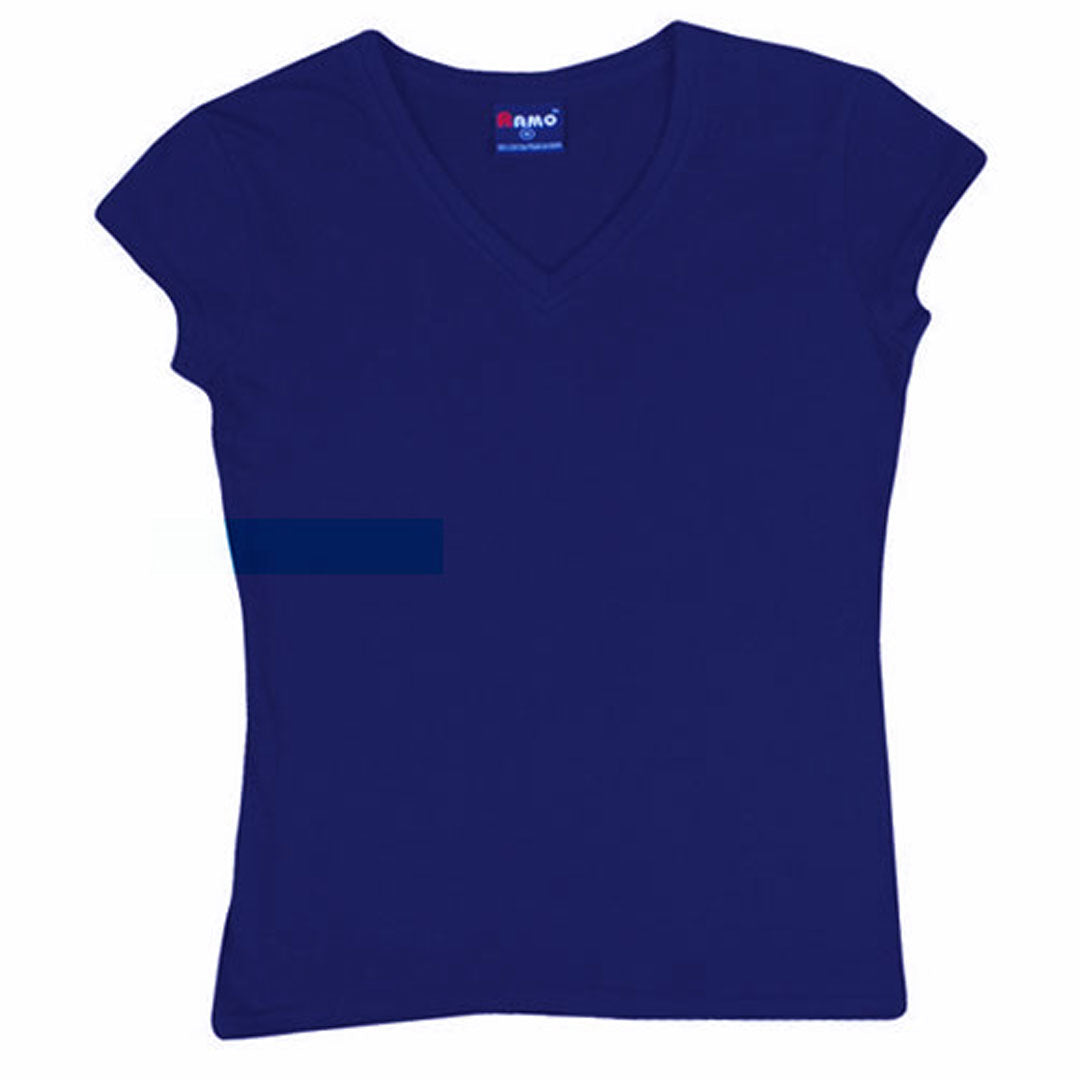 Ramo The V-Neck Tee | Ladies | Slim Fit Navy Shirts & Tops