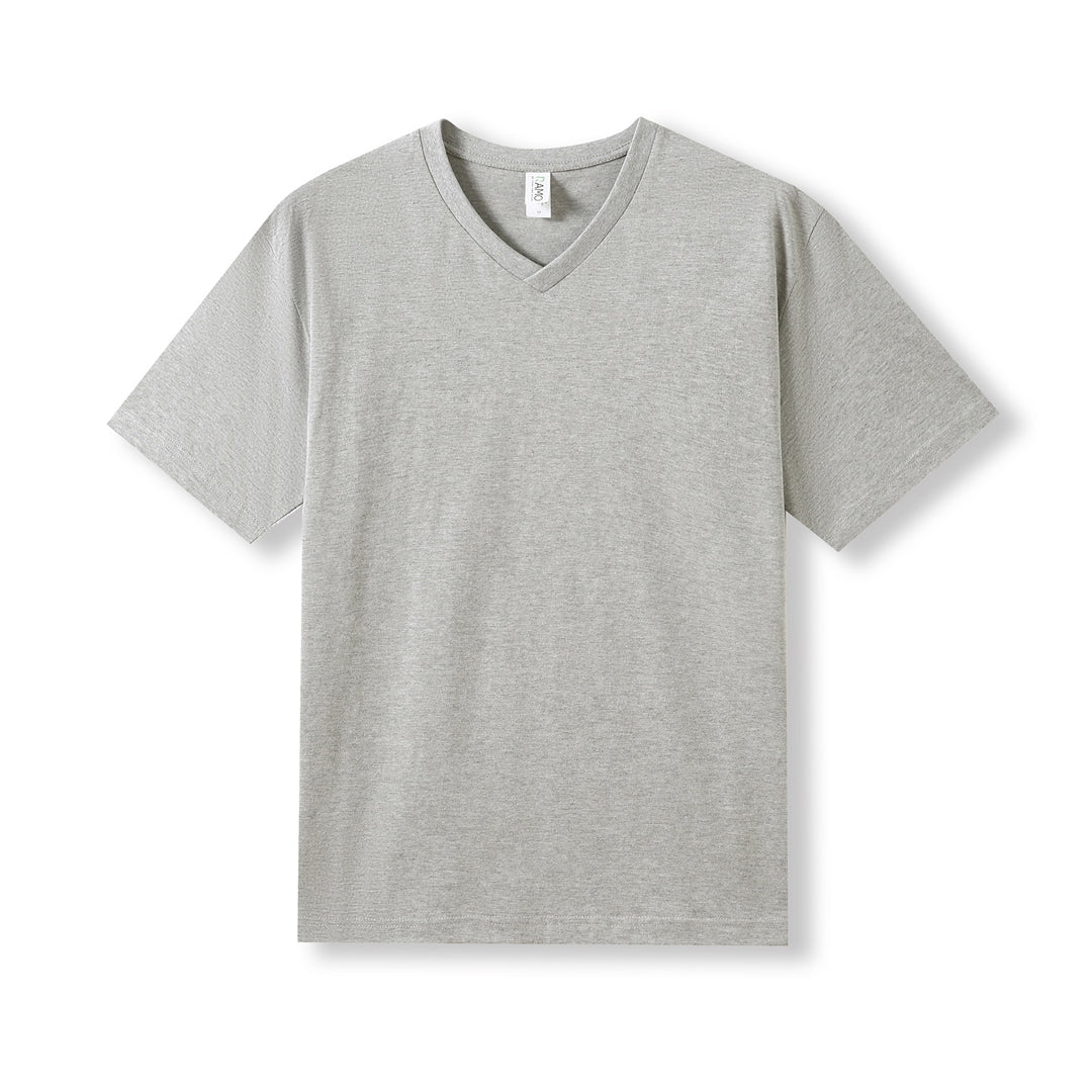 Ramo The V-Neck Tee | Mens | Slim Fit Grey Marle Shirts & Tops