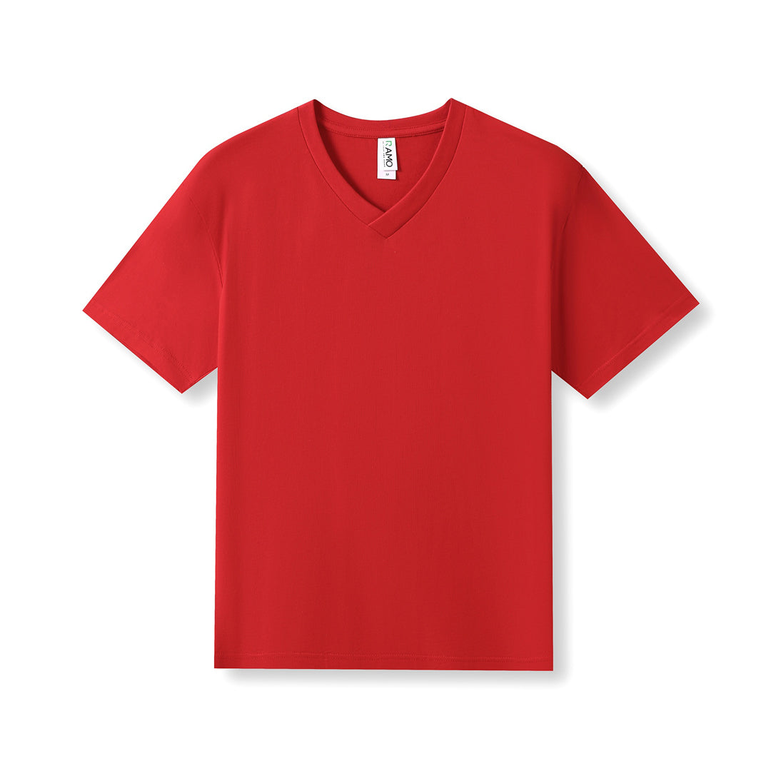 Ramo The V-Neck Tee | Mens | Slim Fit Red Shirts & Tops
