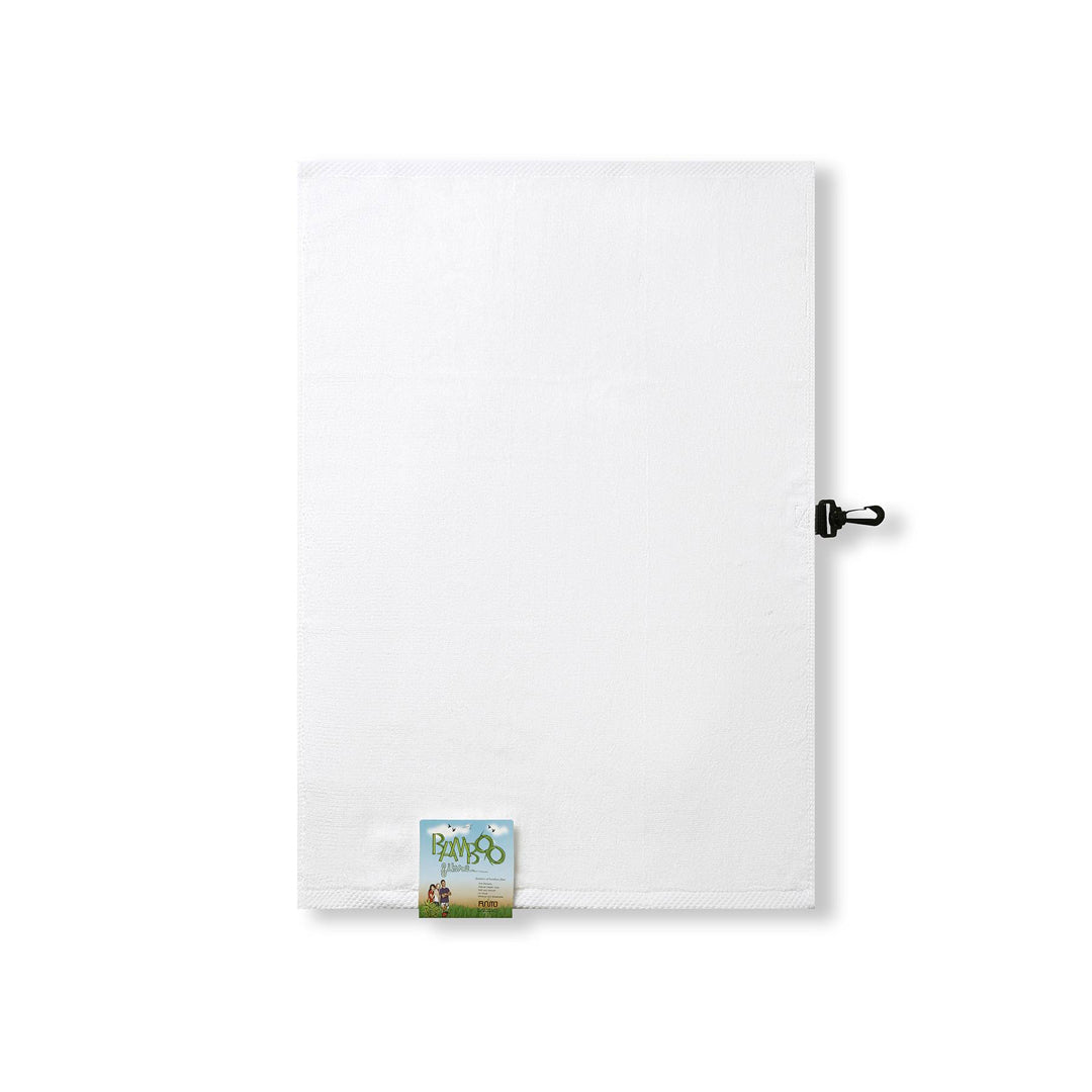 Ramo The Bamboo Golf Towel with Hook White Beach Towels