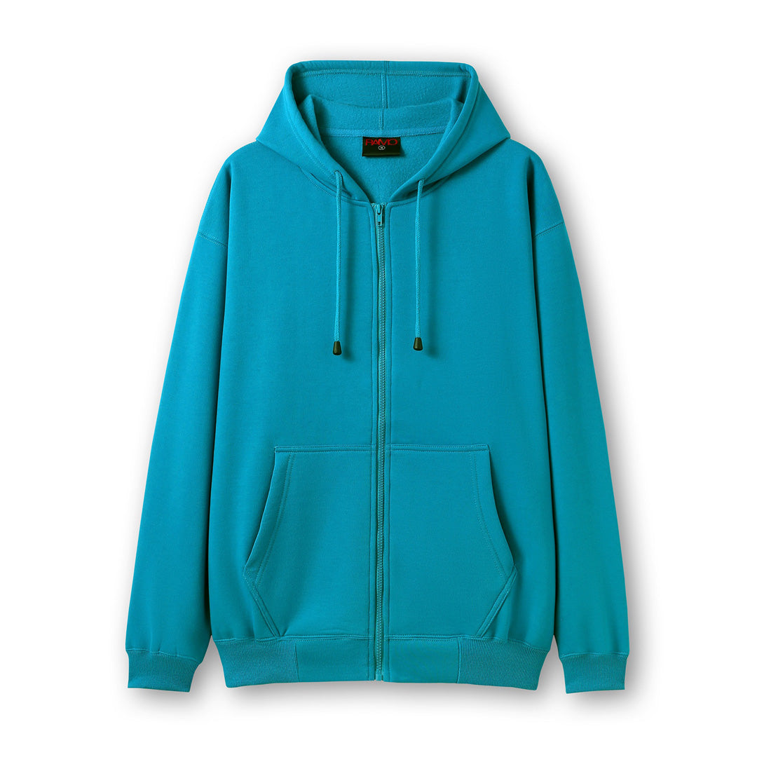 Ramo The Kangaroo Pocket Zipped Hoodie | Mens Azure Outerwear