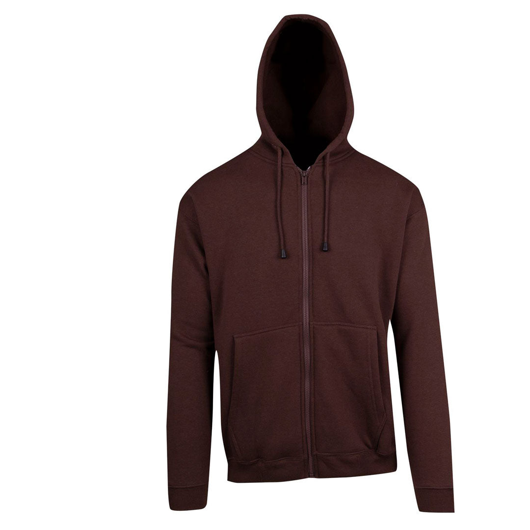 Ramo The Kangaroo Pocket Zipped Hoodie | Mens Brown Outerwear